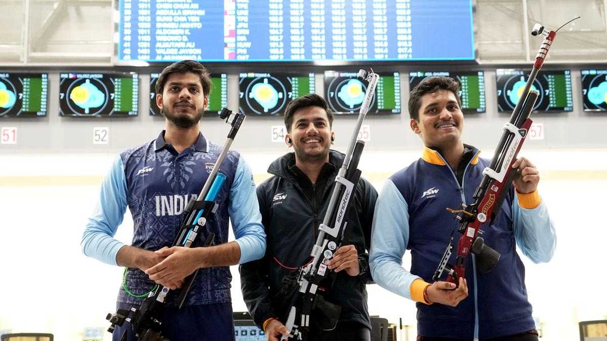 Men’s 10m air rifle team wins India first Asian Games 2023 gold medal with World Record score