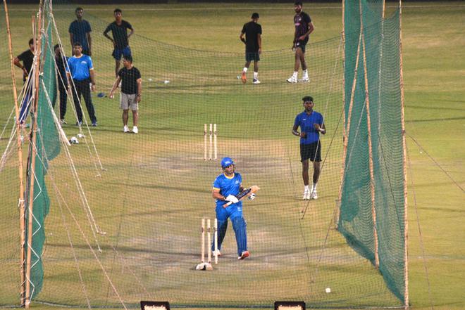 Sachin Tendulkar during a practice session ahead of the Road Safety World Series 2022 (RSWS) cricket match between India and South Africa in Kanpur.