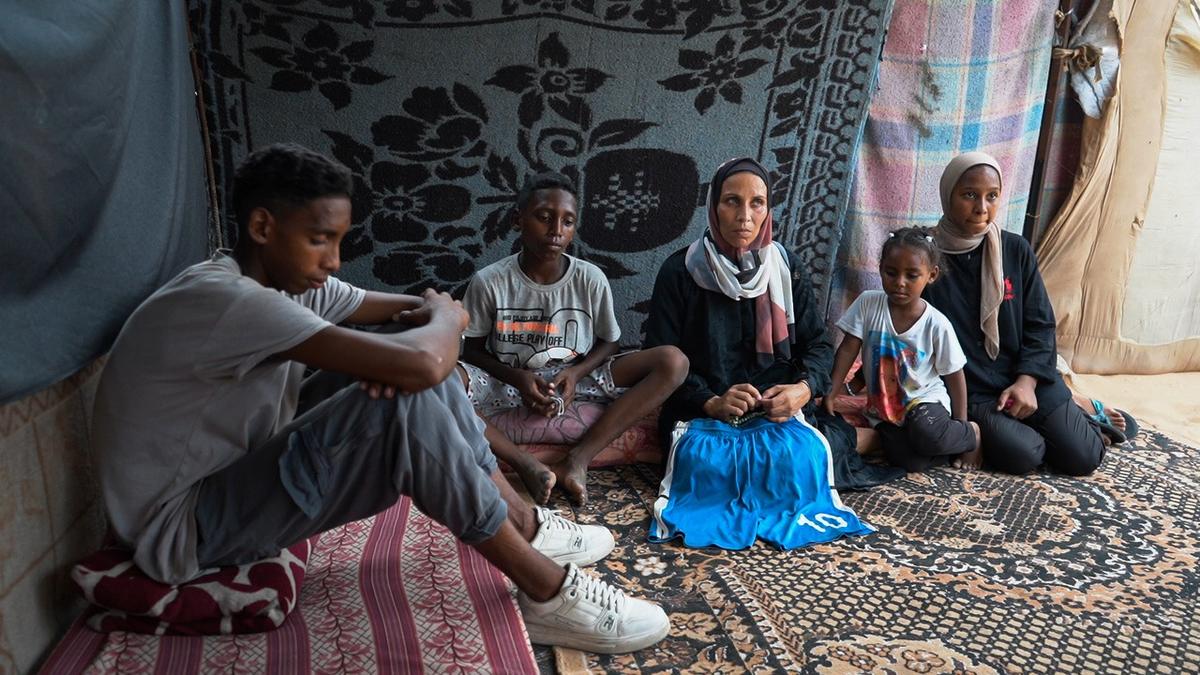 La famille du Palestinien Pelé.