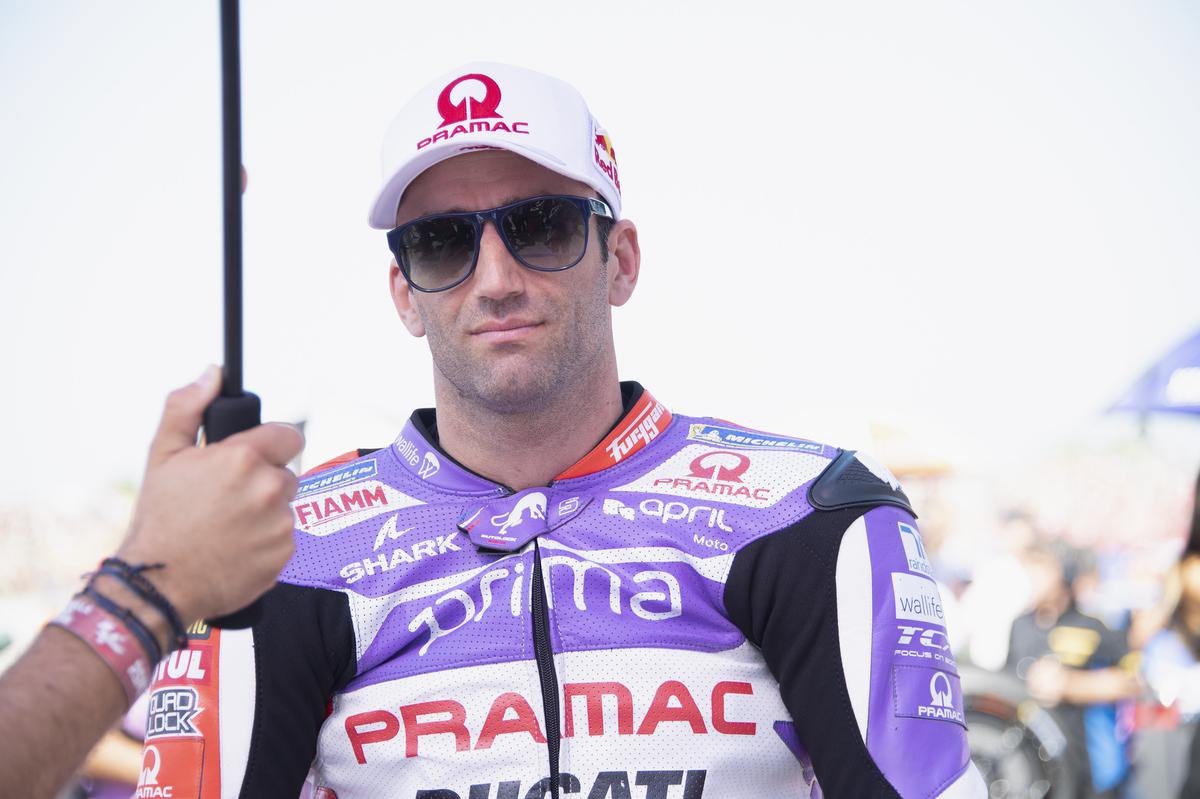 FILE PHOTO: Johann Zarco of France and Pramac Racing prepares to start on the grid during the MotoGP Of San Marino - Sprint at Misano World Circuit on September 09, 2023.