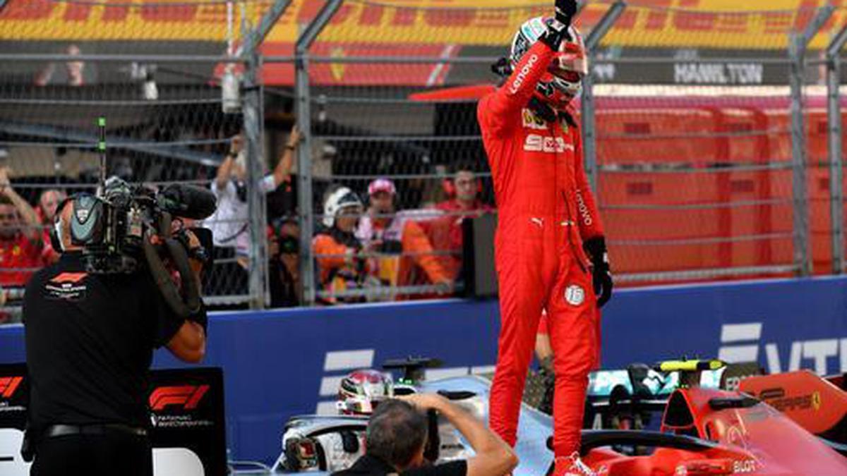 Ferrari's Leclerc on pole in Russia, his fourth in a row