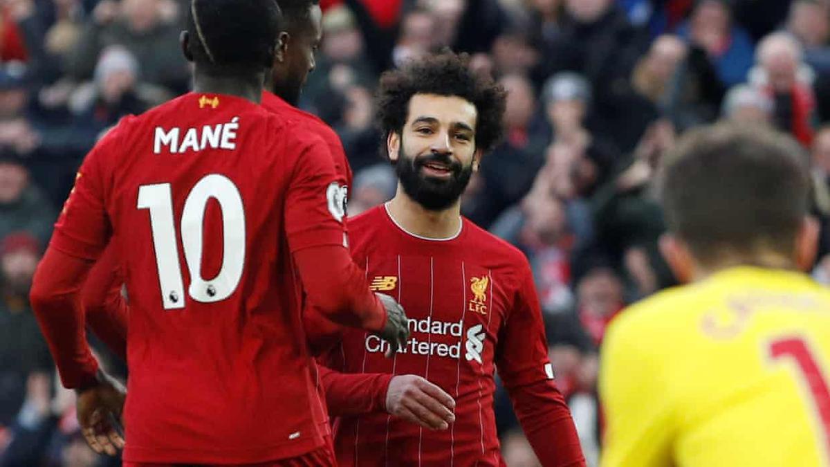 Salah strikes twice as Liverpool sinks struggling Watford