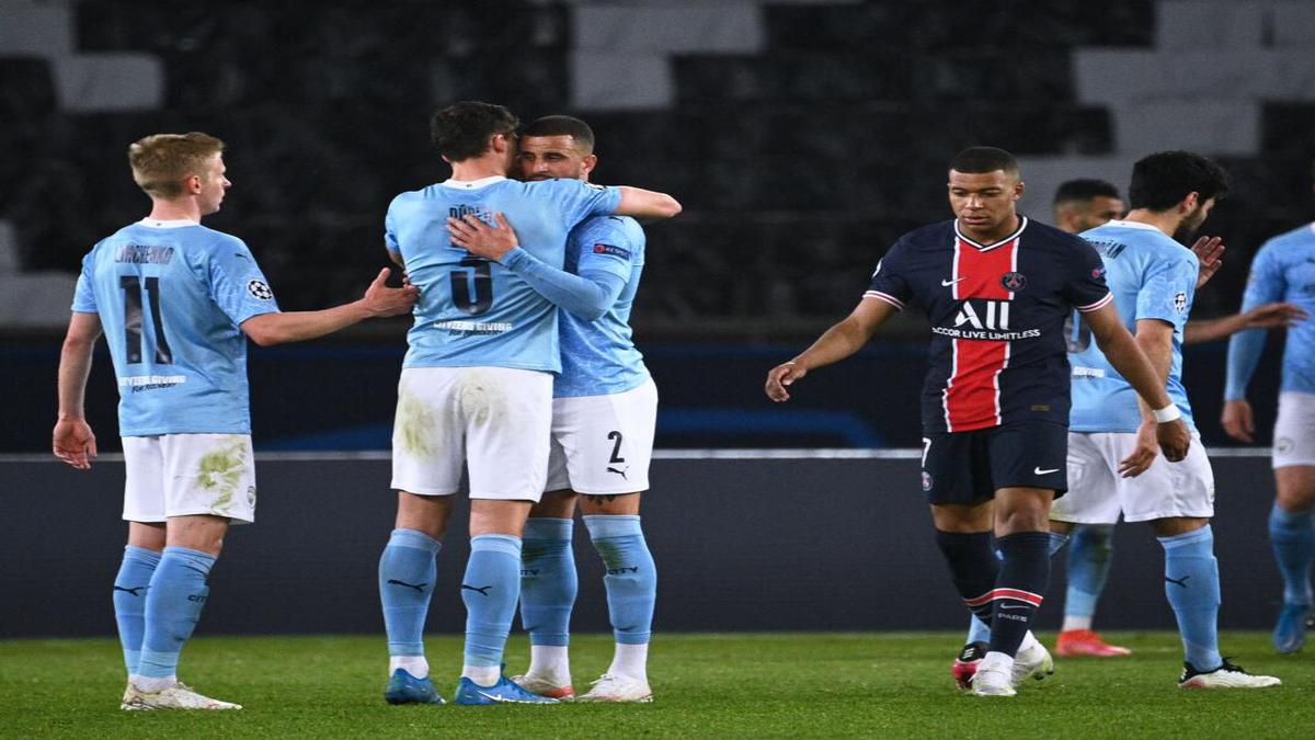 City rallies to win 2-1 at PSG in first leg of CL semifinal