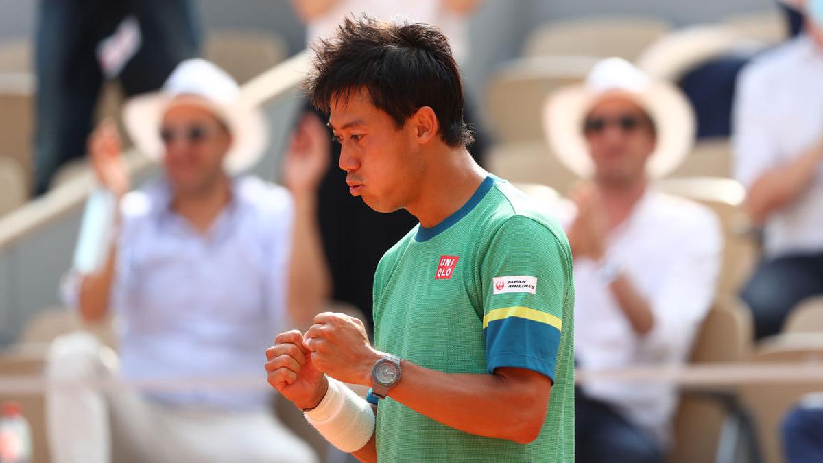 French Open: Kei Nishikori enters Roland Garros last-16 after Laaksonen retires injured