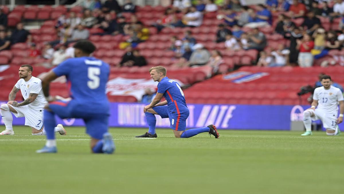 England football team again booed by fans for taking a knee