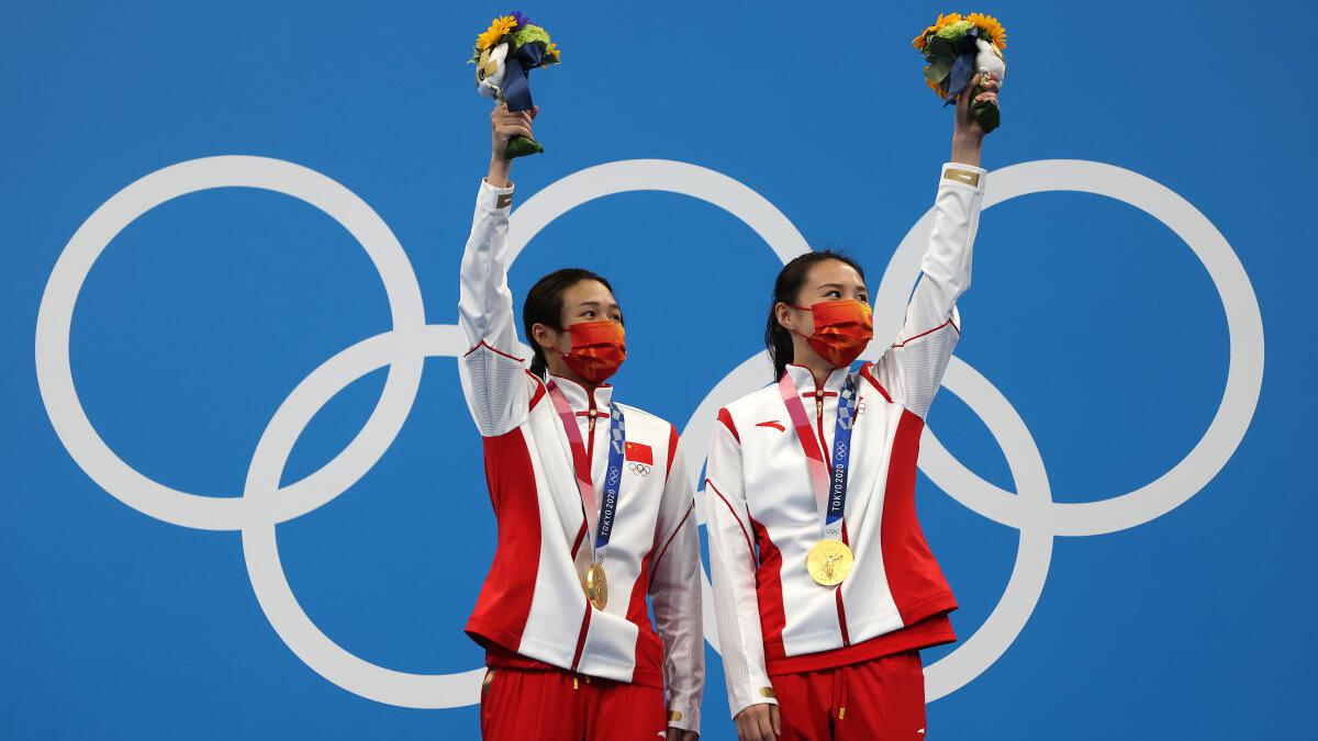 Tokyo Olympics diving women's synchronised 3m springboard China wins