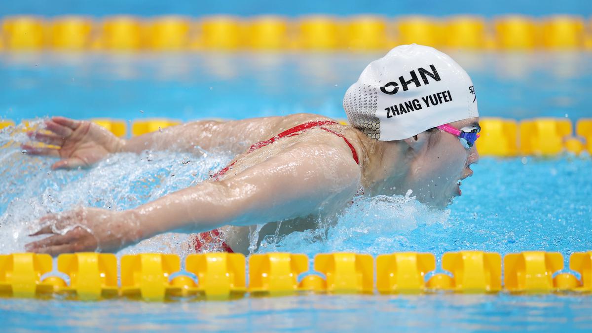 Swimming: China's Zhang Yufei wins double gold