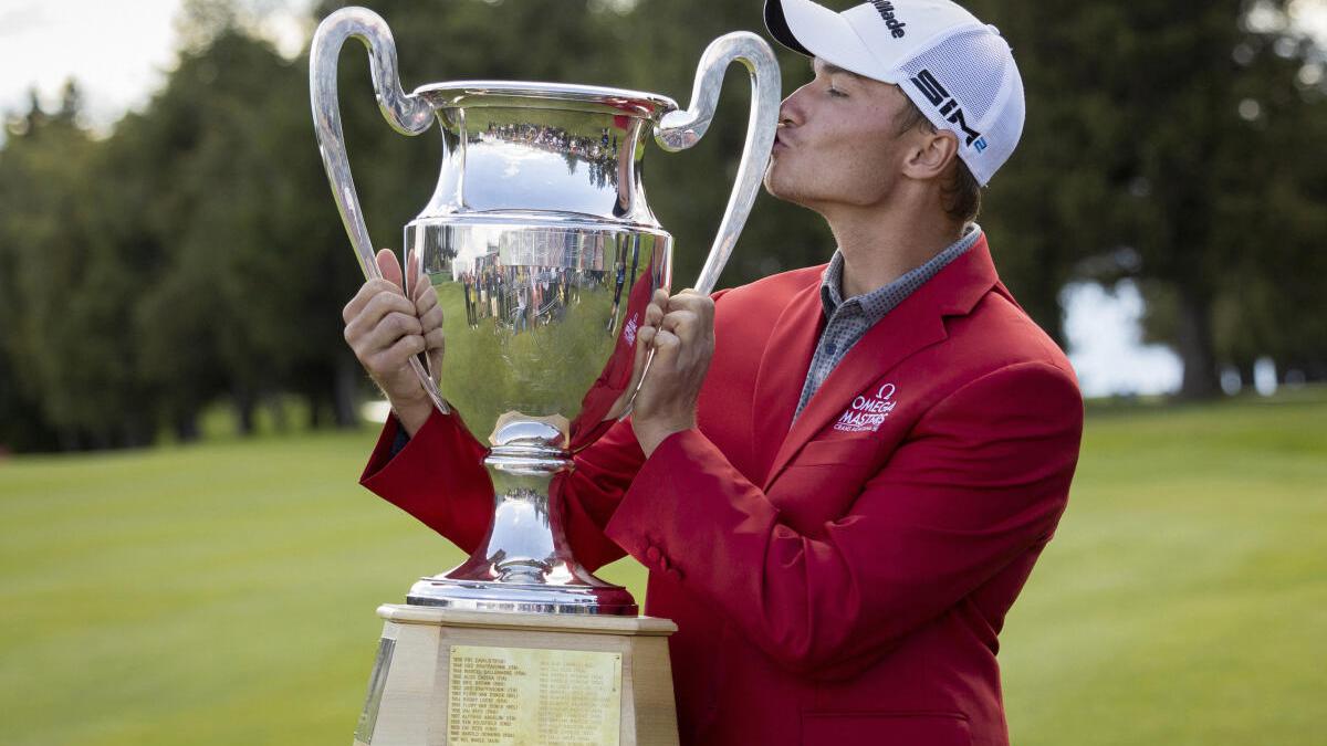 Rasmus Højgaard shoots 63 to win European Masters by 1 stroke