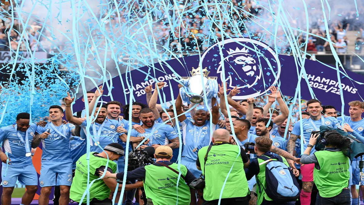 Manchester City wins sixth Premier League title after beating Aston Villa 3-2