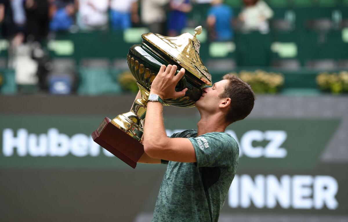 Hubert Hurkacz thrashes Daniil Medvedev for Halle title, sounds Wimbledon warning