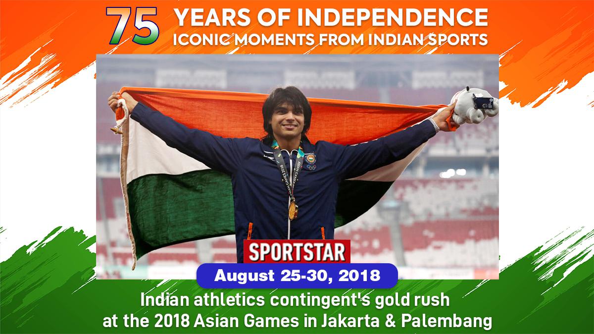 75 years of independence, 75 iconic moments from Indian sports: No. 23 - India's athletics gold rush at the 2018 Asian Games