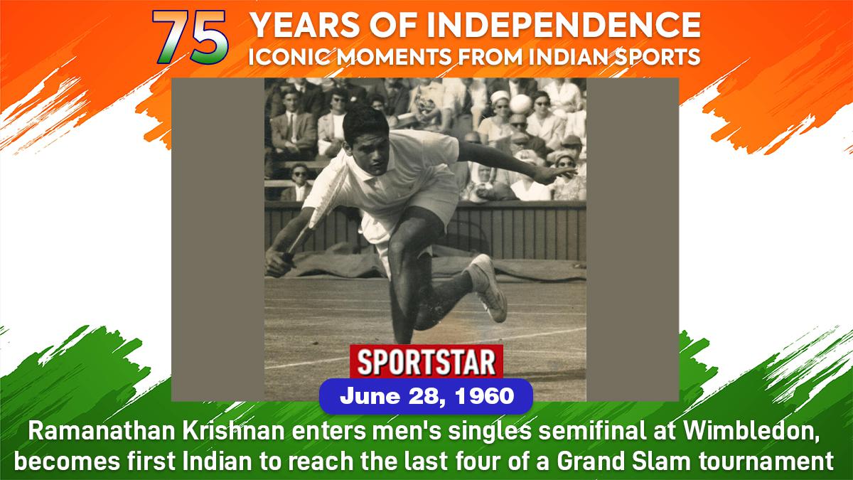 75 years of independence, 75 iconic moments from Indian sports: No. 24 - Ramanathan Krishnan becomes first Indian to reach semifinal of a Grand Slam event at Wimbledon in 1960