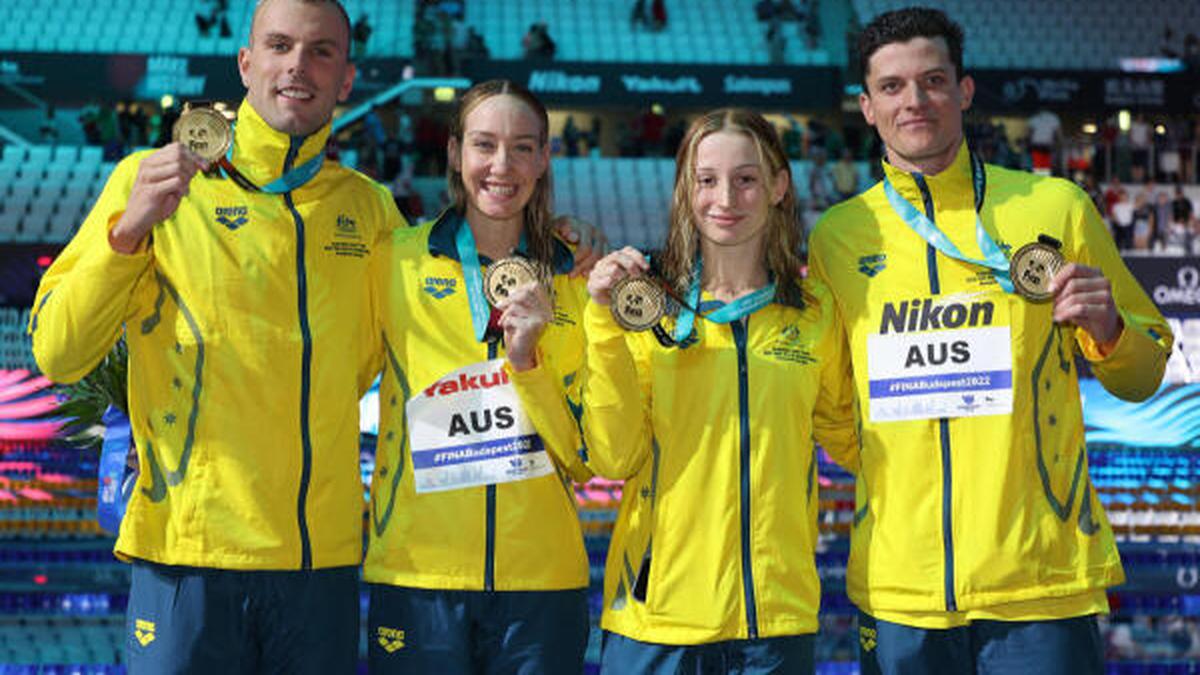 FINA Word Championships: Australia sets world record in mixed 4x100 freestyle final