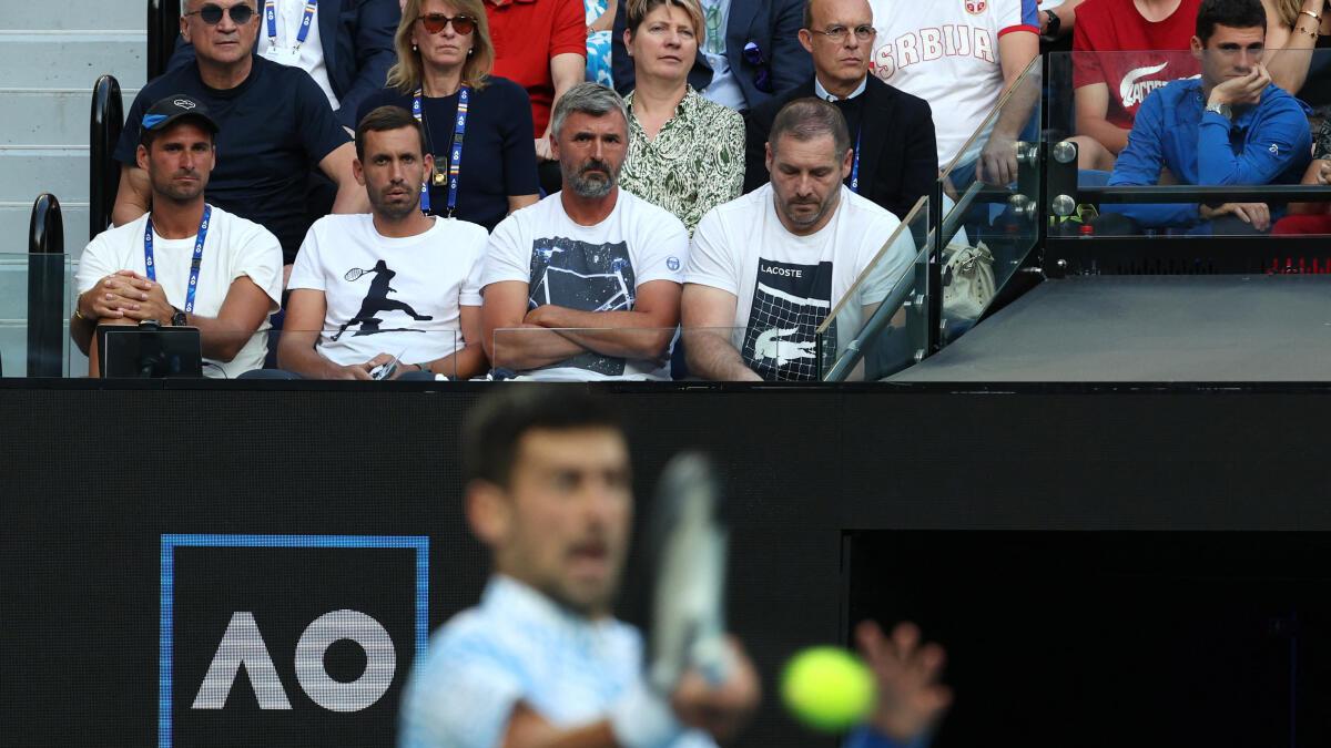 Novak Djokovic’s father Srdjan not courtside for Australian Open final after Russian flag controversy