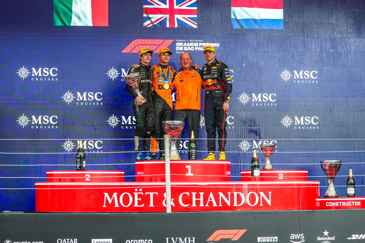 Lando Norris gained crucial momentum in the driver’s championship with a win in Sao Paolo.