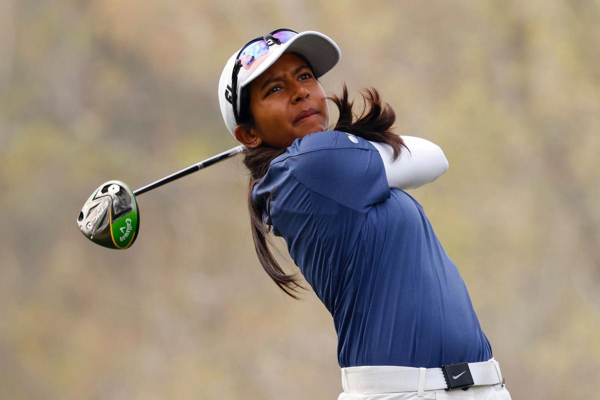 FILE PHOTO: Avani Prashanth of Bengaluru in action during a golf tournament