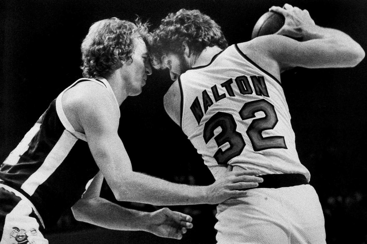 Bill Walton in action for Portland Trail Blazers’ in an NBA game in 1978. 