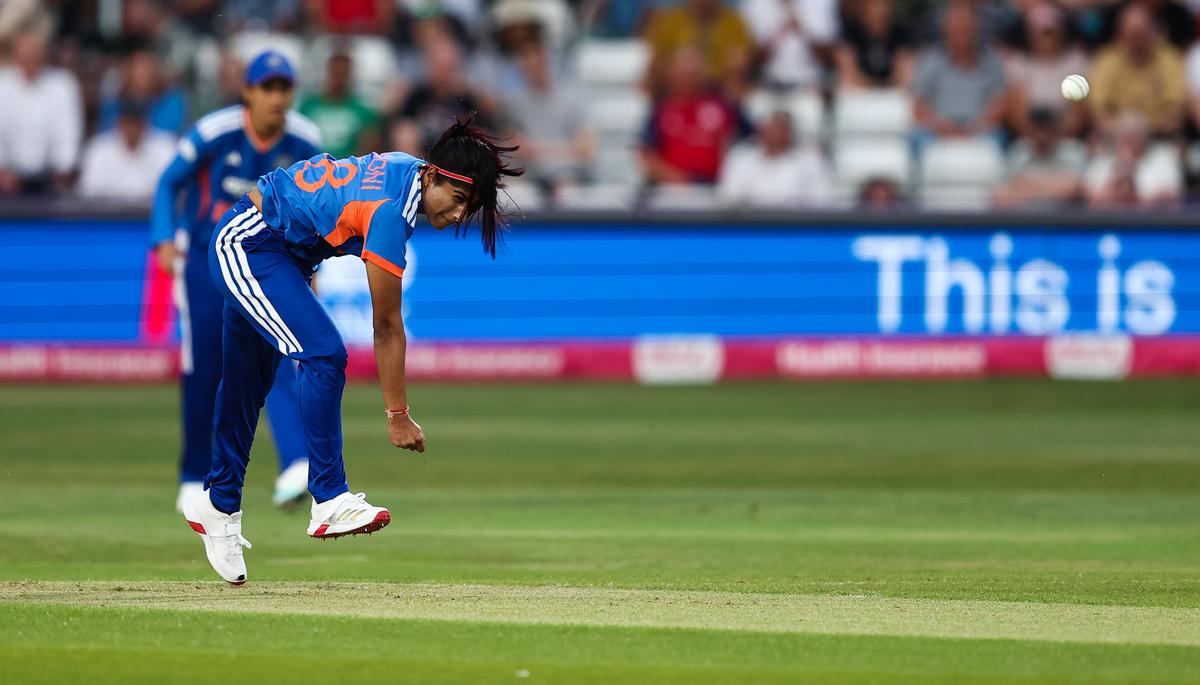Debutant Nandni Sharma picked three wickets, including that of the settled Amy Jones.