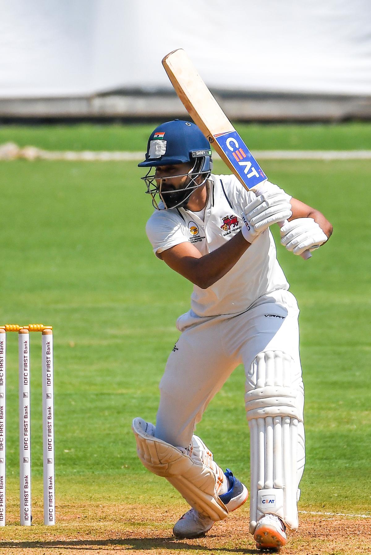 On a sticky wicket: The manner in which he has batted in the Ranji Trophy knockouts indicates that Shreyas Iyer is finding it hard to be in the moment.