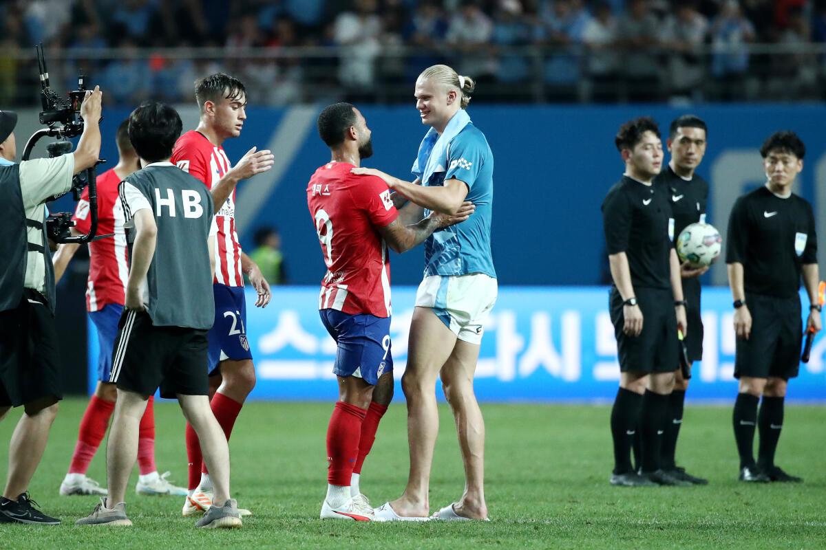 Man City beaten by Atletico Madrid in intense Seoul friendly