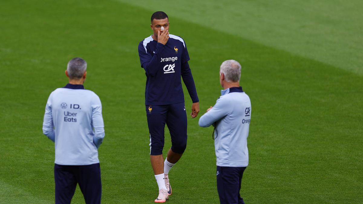 EURO 2024: Mbappe partially trains two days before France clash with Dutch