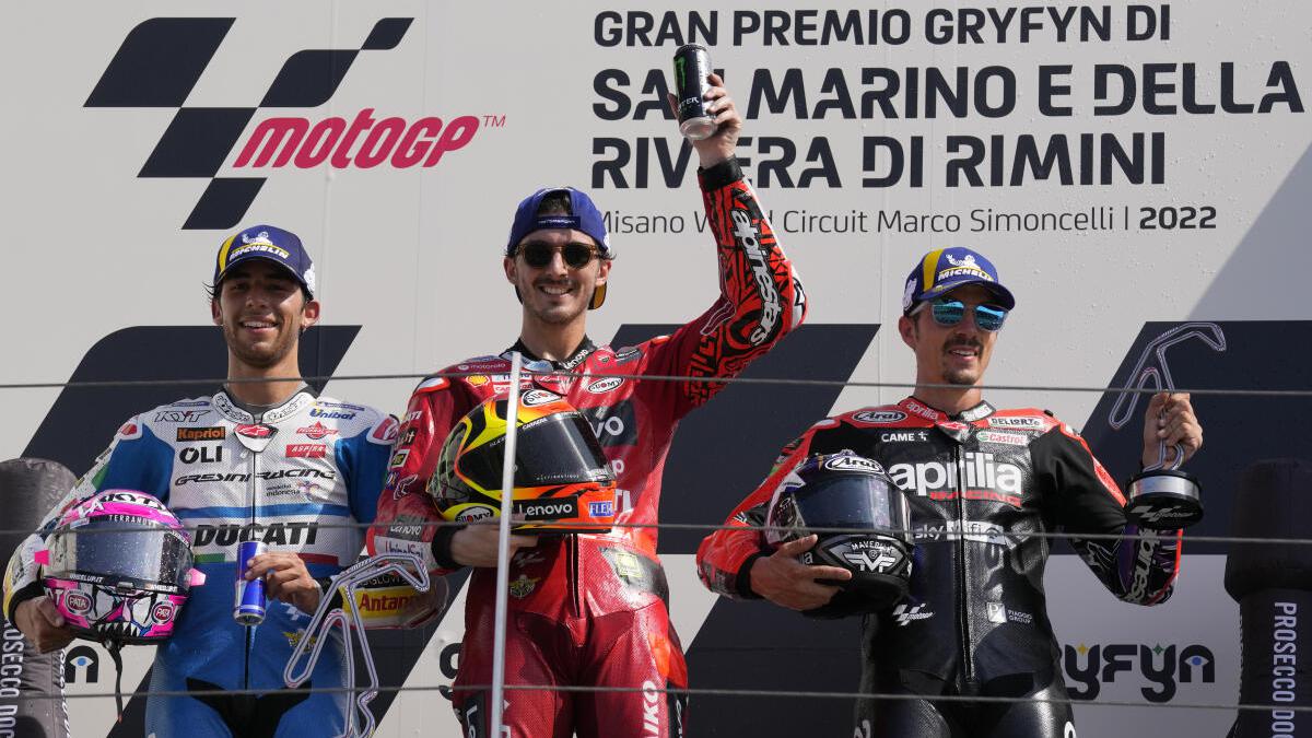 Ducati’s Francesco Bagnaia wins San Marino MotoGP for 4th straight victory