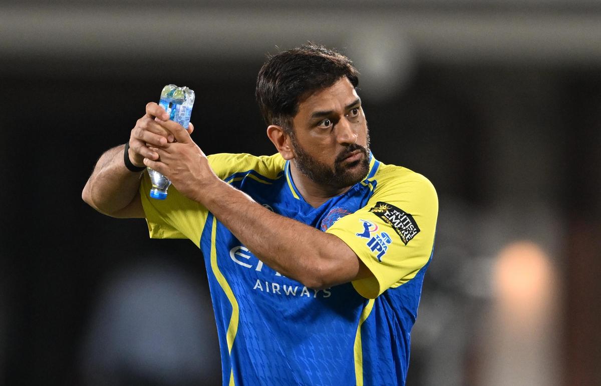 MS Dhoni was seen during the training session but didn’t bat in the nets.