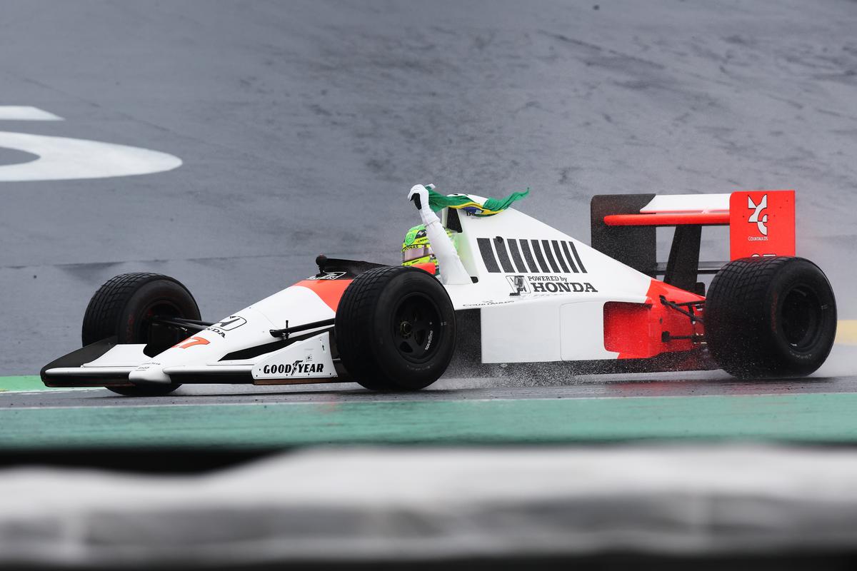 Lewis Hamilton had the ‘greatest honour of his career’ driving the late Ayrton Senna’s McLaren MP4/5B from his title-winning 1990 campaign.