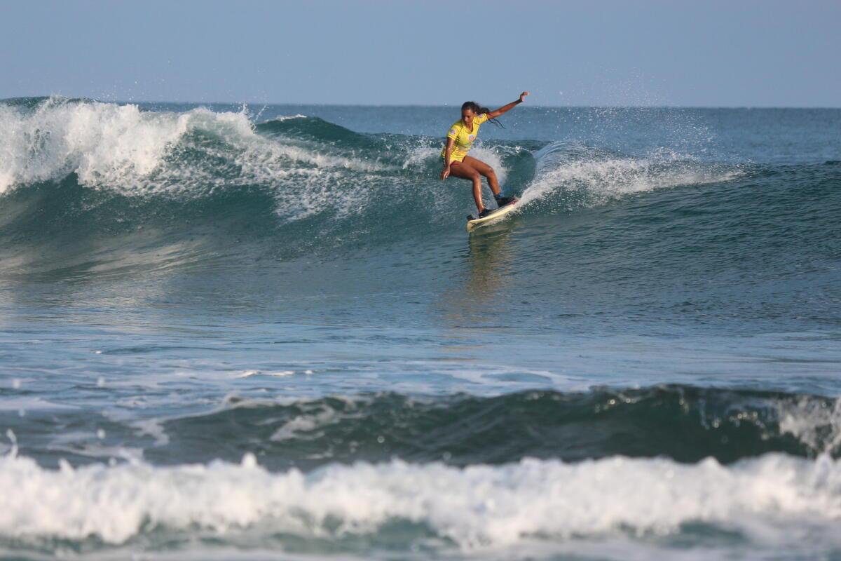 Suhasini Damian, ‘Auroville’s surfer girl’. 