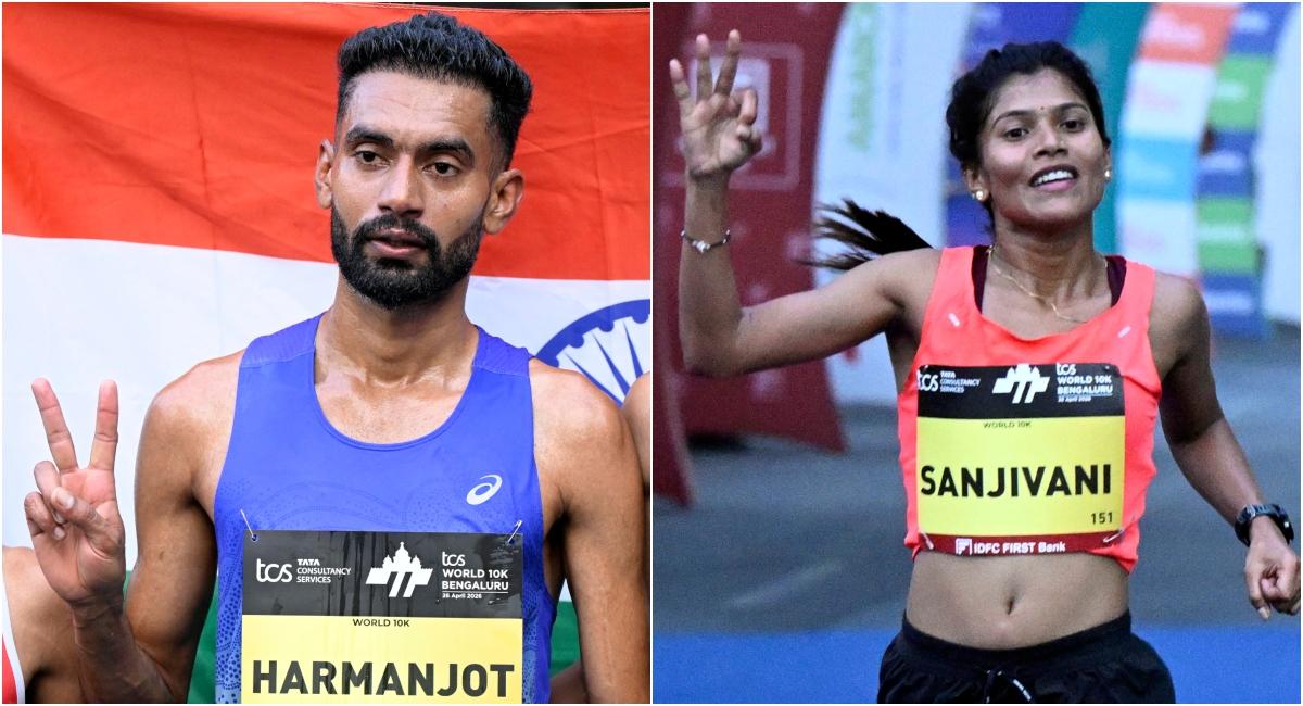 Harmanjot Singh and Sanjivani Jadhav recorded the best timings among Indian men and women with 29.13 and 35:01, respectively.