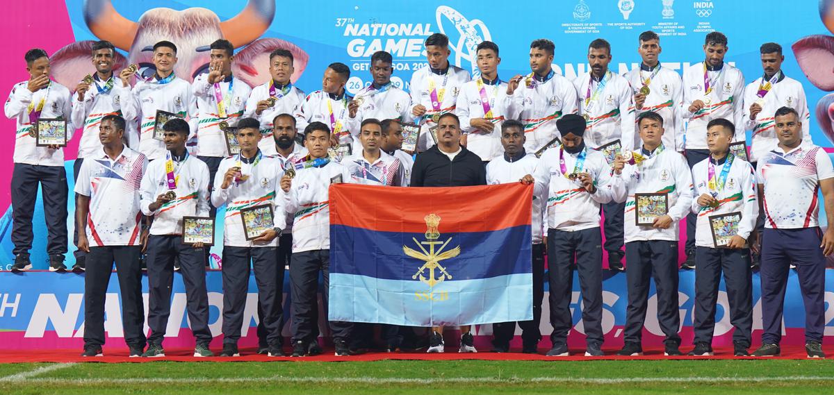 Services, the men’s football champion at the National Games.