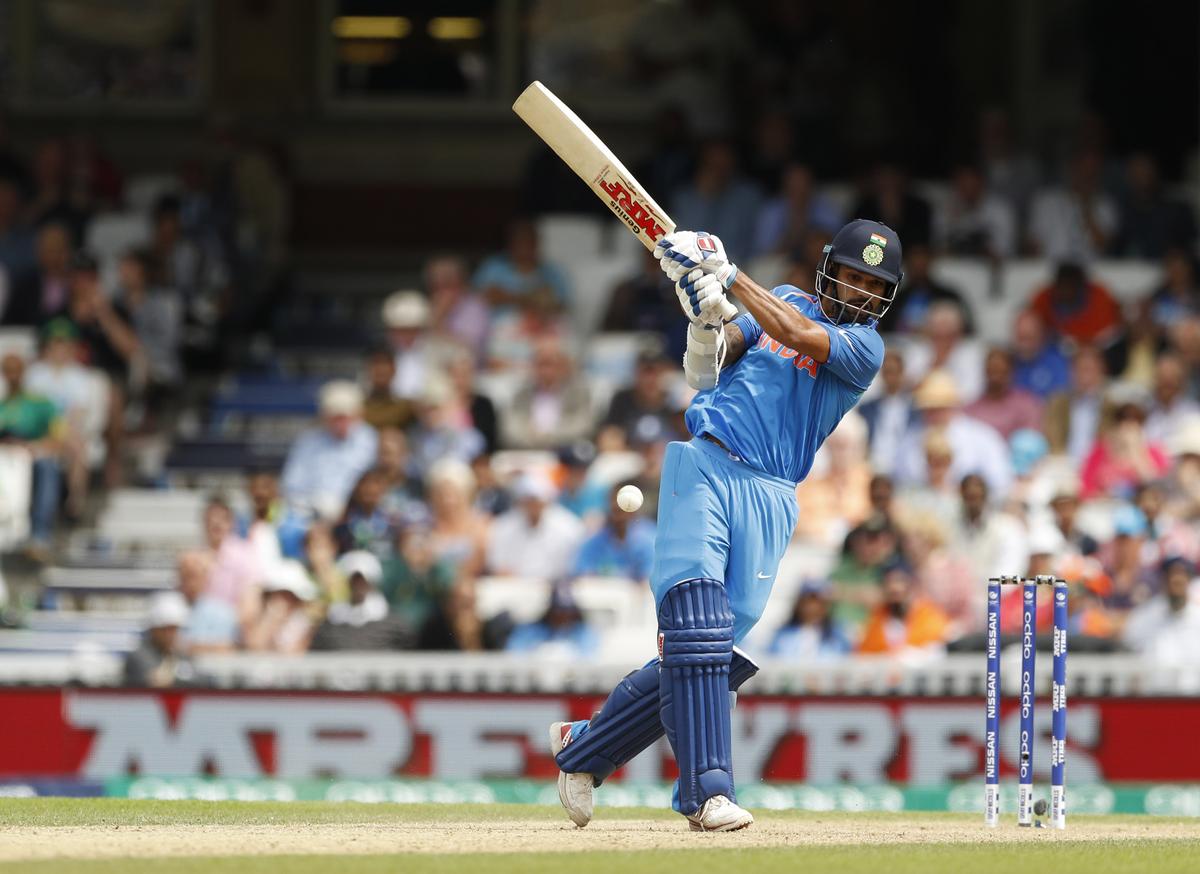 India’s Shikhar Dhawan in action. 