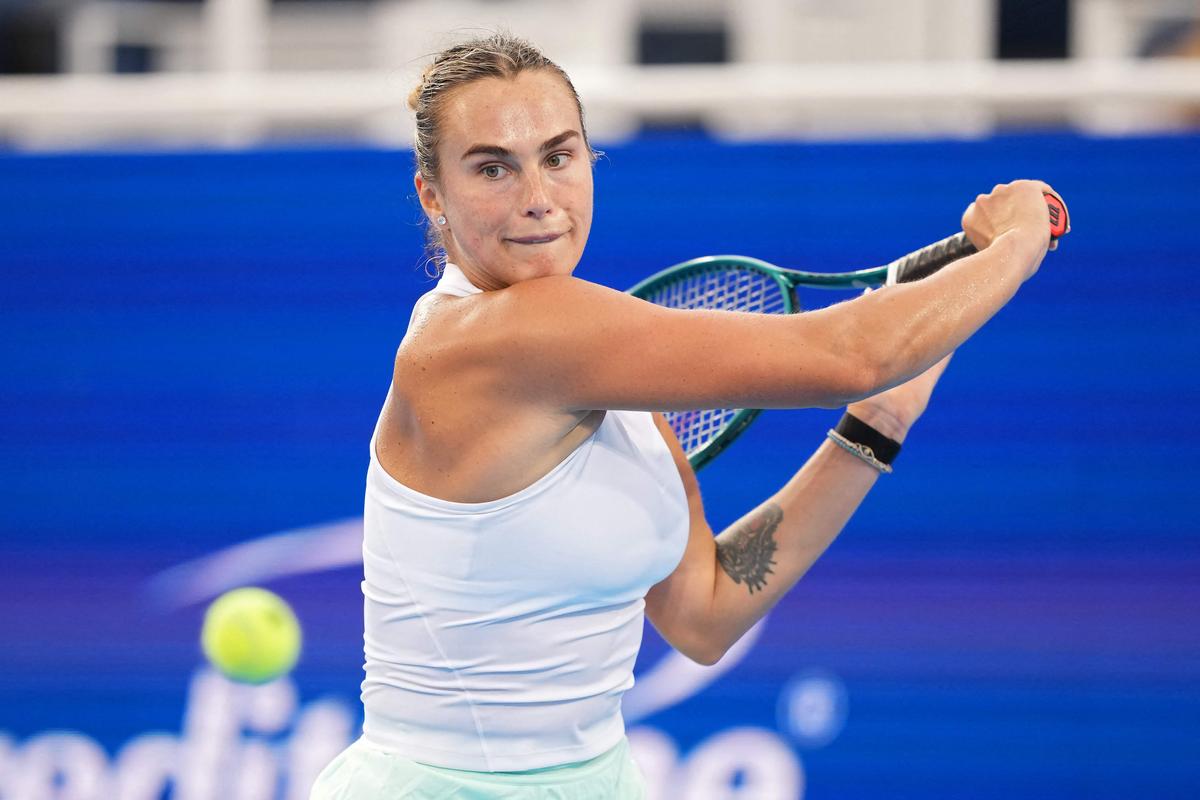 After her marathon victory against Emma Raducanu, Aryna Sabalenka was pleased to get off the court in straight sets against Bouzas Maneiro.