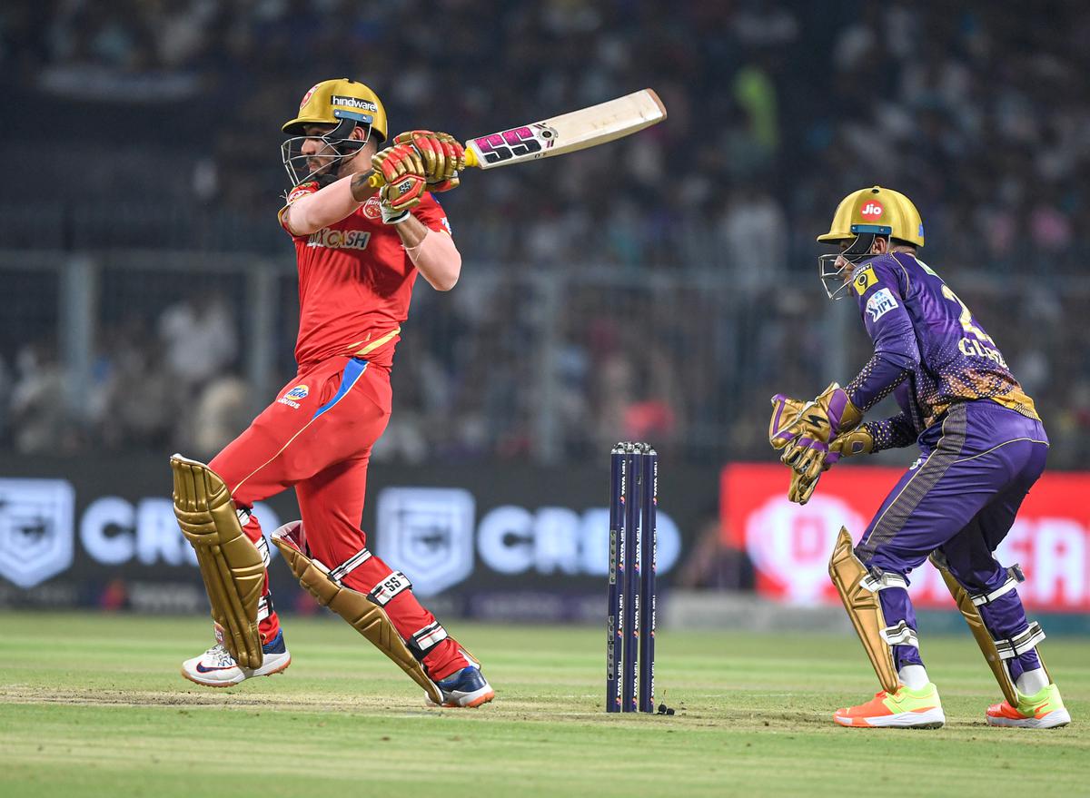 Punjab Kings’s Jitesh Sharma in action against Kolkata Knight Riders in IPL 2023. He has 44 fours and 33 sixes in the tournament across two seasons so far.