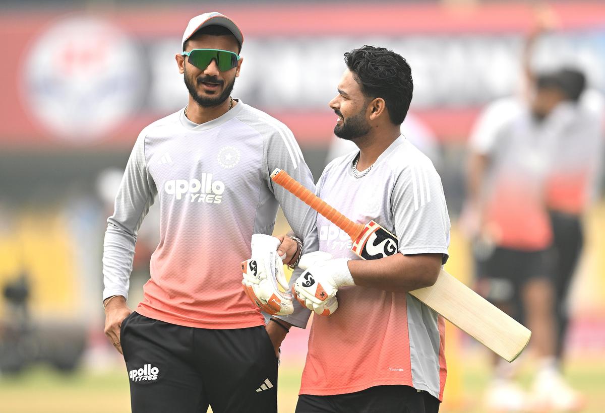 Rishabh Pant and Axar Patel during the Test series against South Africa in 2025.