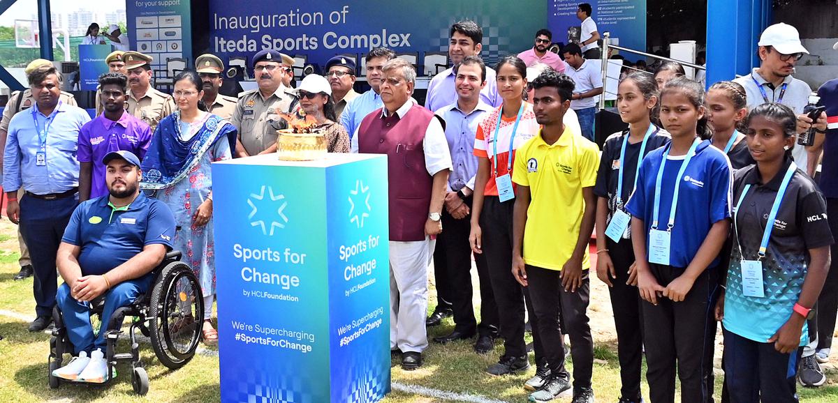 The sports complex has a football ground, two cricket pitches, basketball and volleyball courts, apart from two long jump pits.