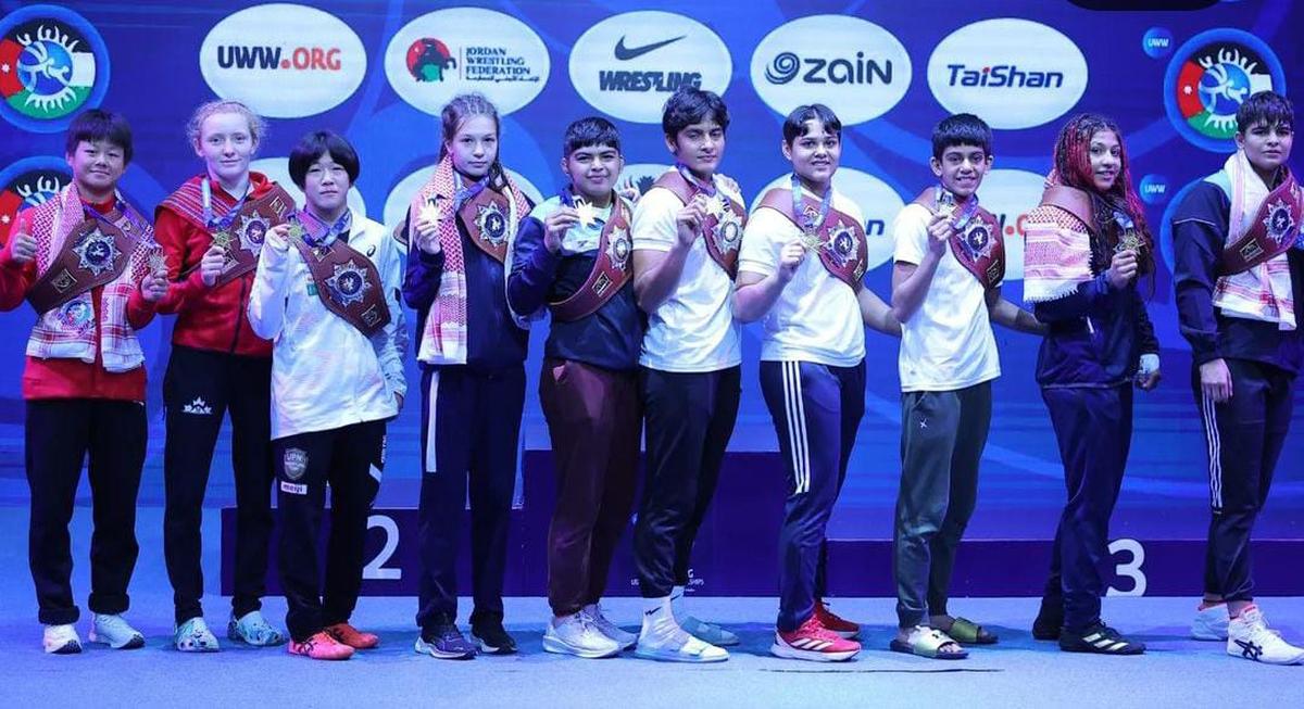 Indian women wrestlers broke Japan’s dominance and clinched the team title in the World Under-17 Championships in Amman, Jordan, for the first time.