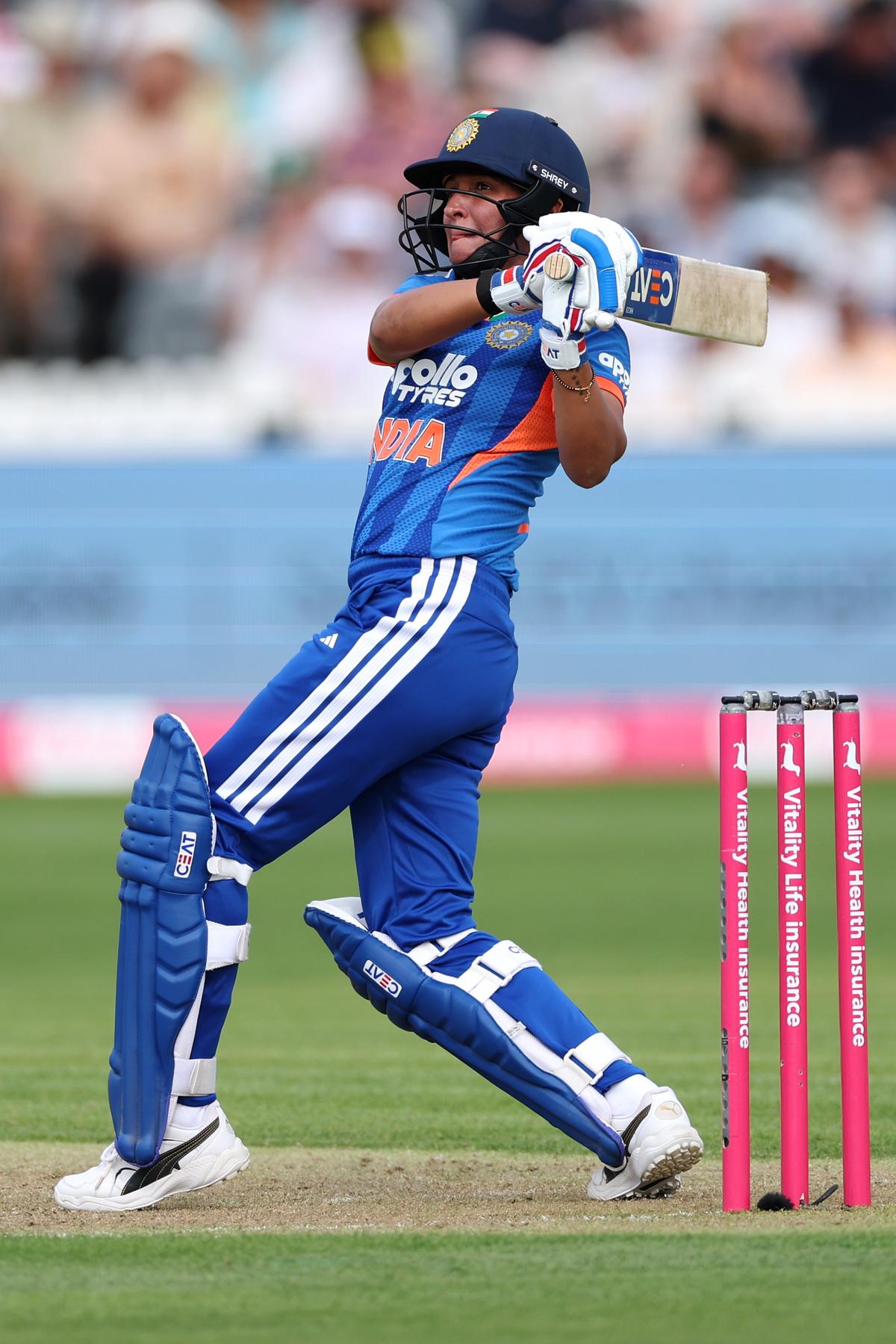Harmanpreet’s wicket effectively ended India’s hopes as she edged Dean behind while attempting an expansive shot outside off.
