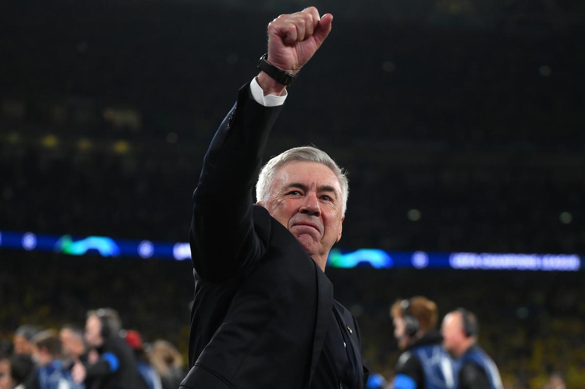 Ancelotti won the Champions League with Real Madrid in 2024.