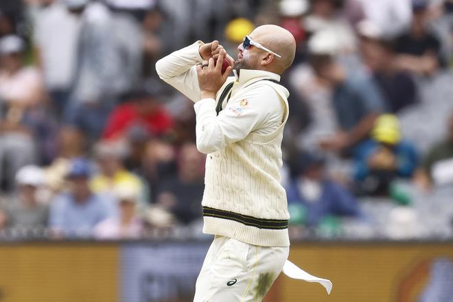Australia’s Nathan Lyon in action at Melbourne Cricket Ground. 