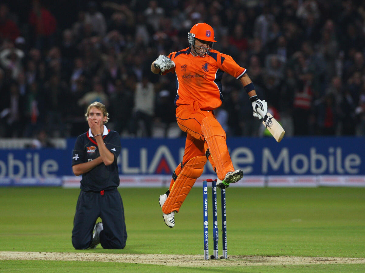 As the equation came down to seven runs from the final over, a series of fielding lapses allowed the Dutch to move closer, reducing the requirement to just two off the last ball.