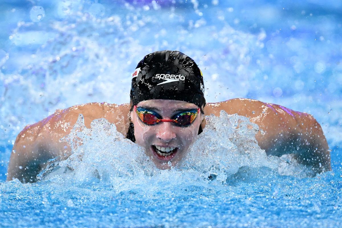 Angelina Kohler, in her fourth appearance at the 2024 World Aquatics Championships, the German won gold in the 100m butterfly event.