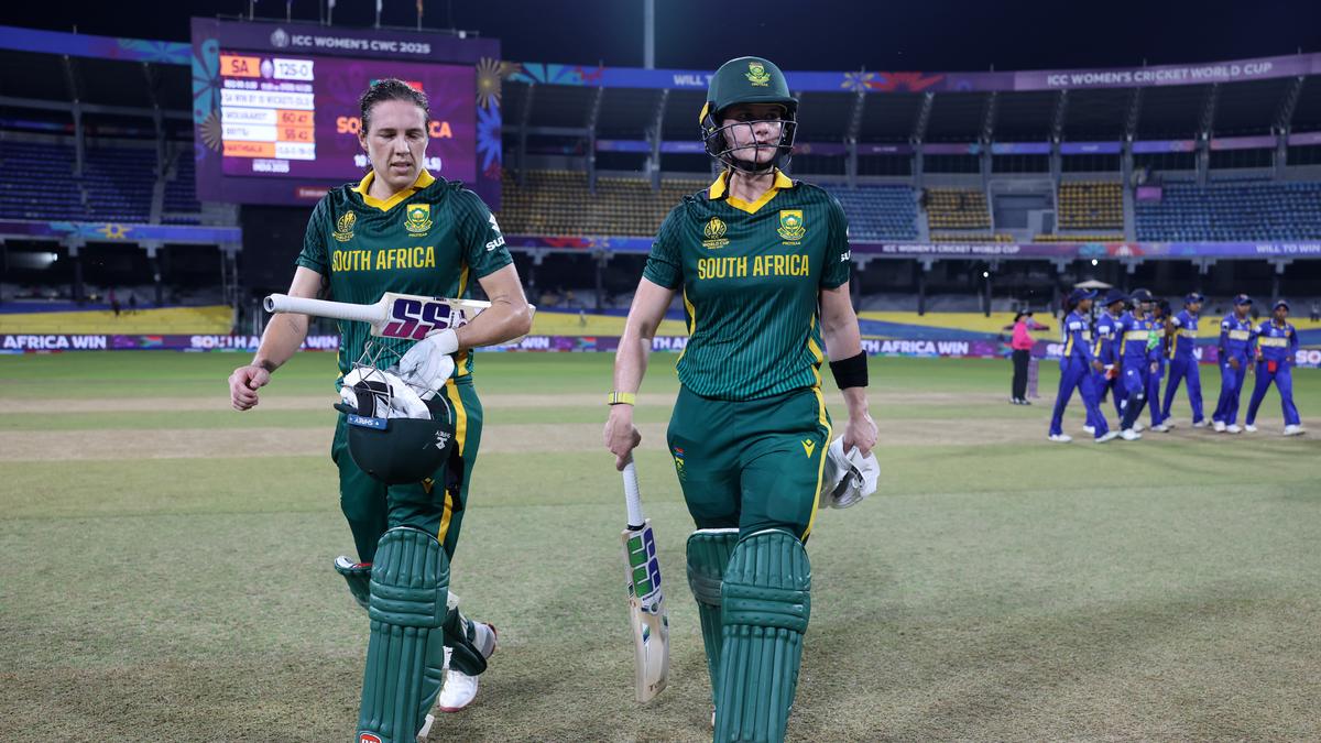 Women’s ODI World Cup 2025: Wolvaardt-Brits inflict 10-wicket mauling of Sri Lanka in rain-affected fixture