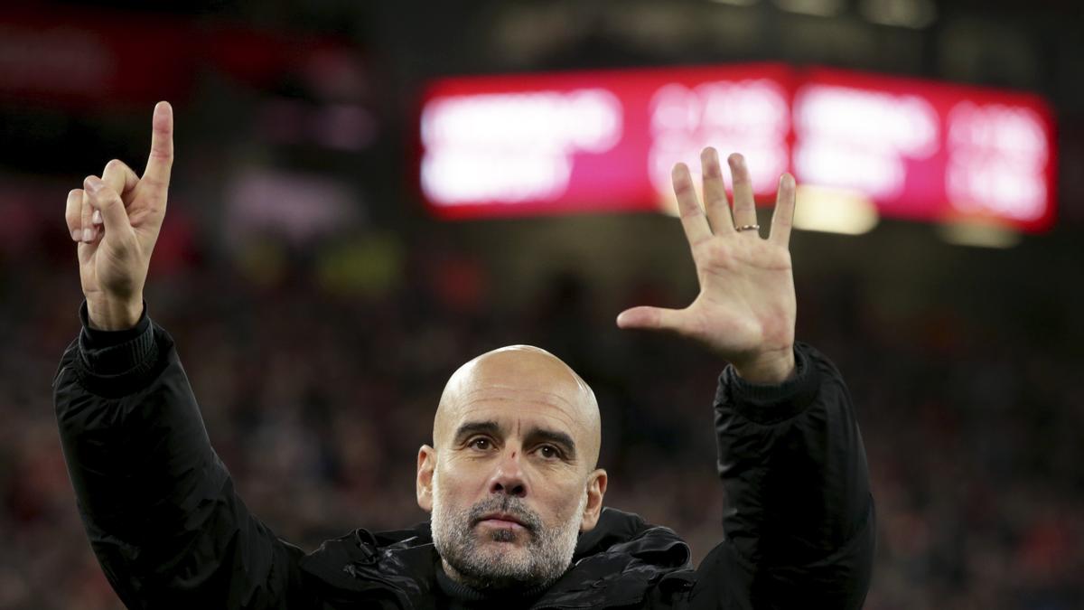 Liverpool vs Man City: Guardiola says ‘maybe, I deserve to be sacked’ after showing six fingers to taunts