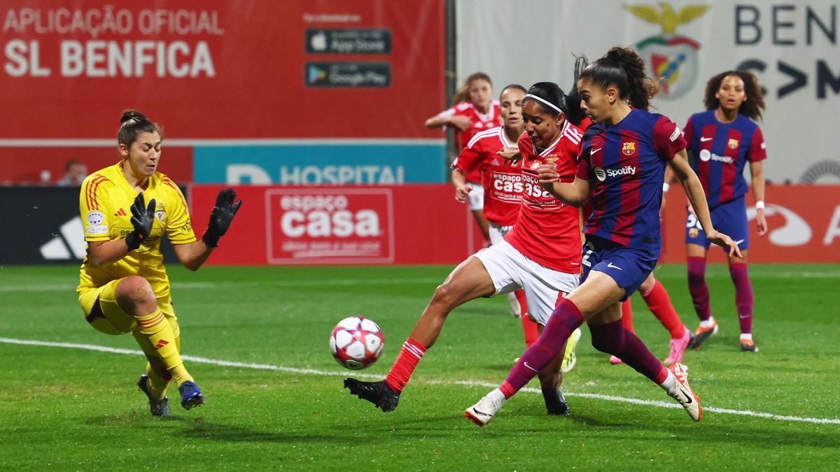 UWCL 202324 Benfica snaps Barcelona winning streak; Slavia Prague