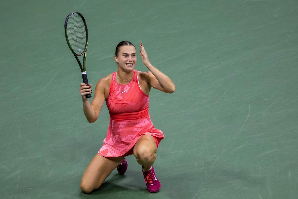 WATCH: Aryna Sabalenka celebrates prematurely after forgetting 10