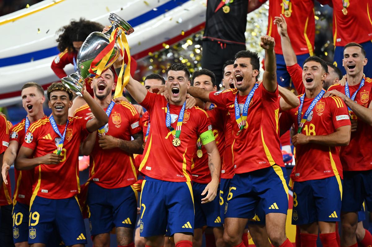 A bright future: Spain, featuring young sensation Lamine Yamal (No. 19) and Ballon d’Or winner Rodri (third from right), won the Euros after beating England 2-1 in the final.