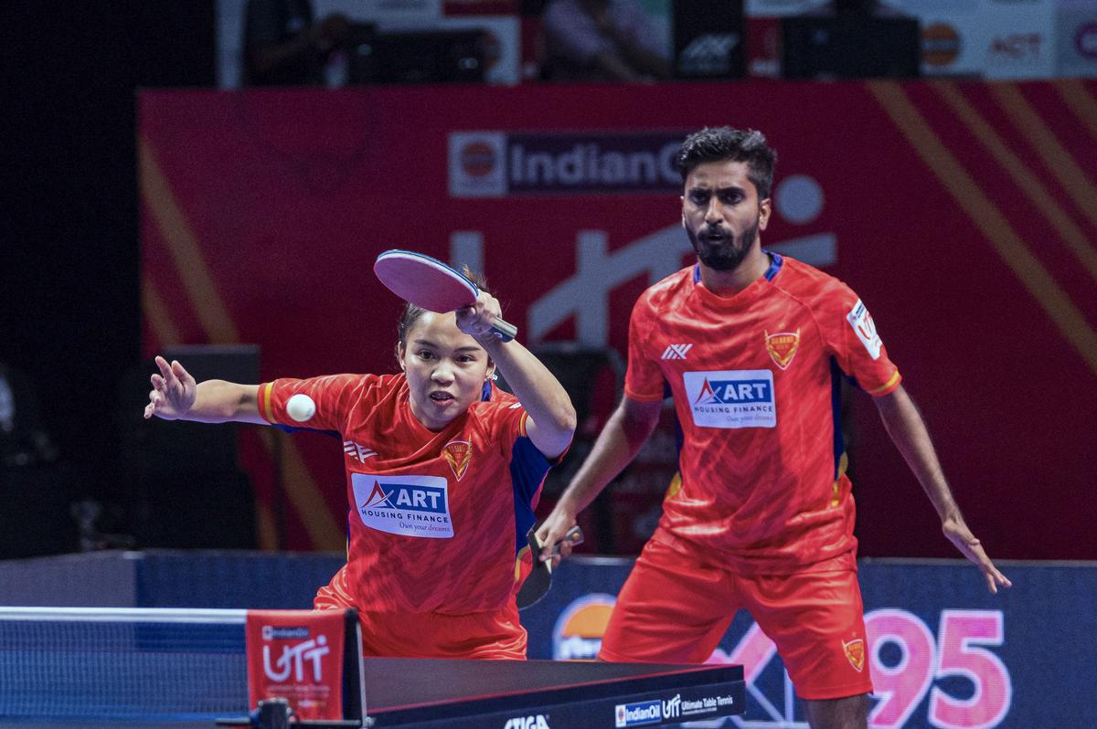 Orawan Paranang (left), who inflicted her first clean sweep against Bernadette Szocs, the best-ranked player of the league on Friday, turned 27 on the day of the final, and will look to help Sathiyan and Delhi Dabang to win the title.