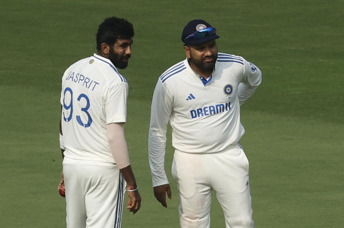 Cricket - Second Test - India v England - Dr. Y.S. Rajasekhara Reddy ACA-VDCA Cricket Stadium, Visakhapatnam, India - February 3, 2024
India's Jasprit Bumrah and Rohit Sharma REUTERS/Francis Mascarenhas