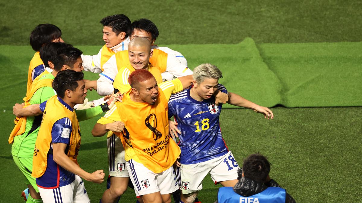 Takefusa Kubo of Japan poses during the official FIFA World Cup